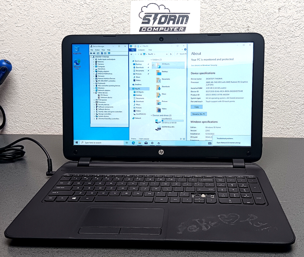 HP 15-1387wm 4GB 500GB HDD 15.6