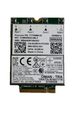 Foxconn DW5821e | T77W968 | Dell 0C0RVH | WWAN LTE 4G Karte | Foxconn T77W968
