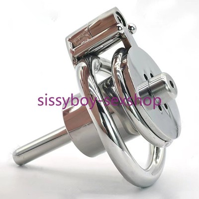 Sissy Inverted Chastity Cage Chastity Belt Stainless Steel Rings Device
