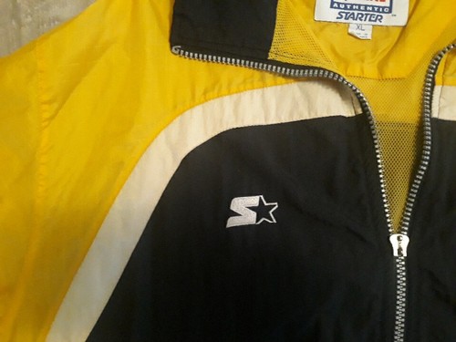 Vintage Starter Pro Line Authentic NFL Steelers Hooded Windbreaker Jacket Sz XL - Picture 3 of 13