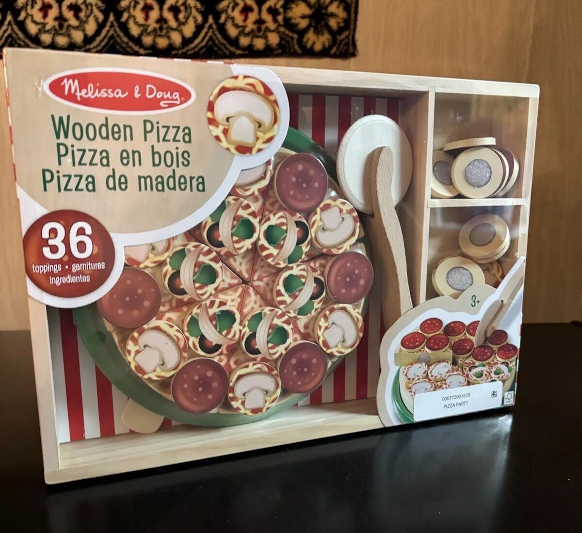ディザスターパレス4枚セット NEW Melissa And Doug PIZZA PARTY Wooden Toy Set Topping Crust