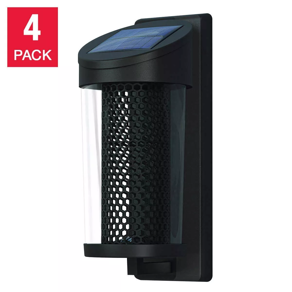 GTX Solar Post Accent Lights 4 Pack 10 Lumen Wall Light Rechargeable Battery