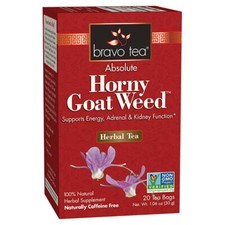 Bravo Herbal Tea Absolute Horny Goat Weed 20 Bags Energy Adrenal Kidney NO GMO
