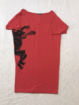 Fireball Cinnamon Whiskey Logo Women s T Shirt Red Size Small NWOT