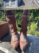 Vintage gebrauchte cowboy stiefel damen 36 bunt