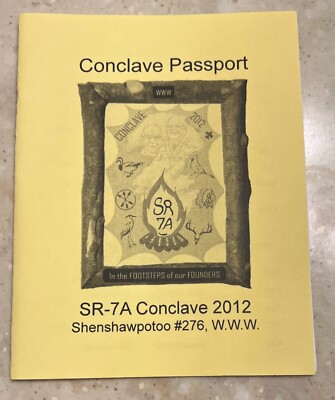 SR-7A 2012 Conclave Passport - Virginia Order of the Arrow