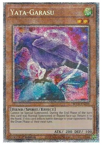yatagarasu yugioh card YuGiOh Legacy of Darkness Secret Rare Yata-Garasu LOD-000