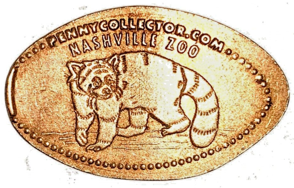 Raccoon Nashville Tennessee Zoo Elongated Pressed Smashed Flattened