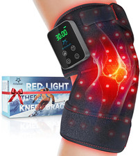 Wireless Red Light Therapy Knee Brace with Heating  Pulse Modes for Pain Relief