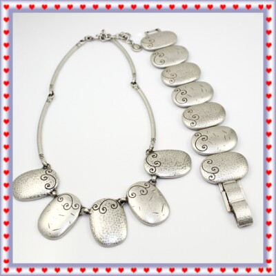 Brighton Natural Elements Brushed Silver Necklace Bracelet Set
