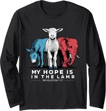 My Hope Is In The Lamb Christian God Jesus Long Sleeve Tshirt