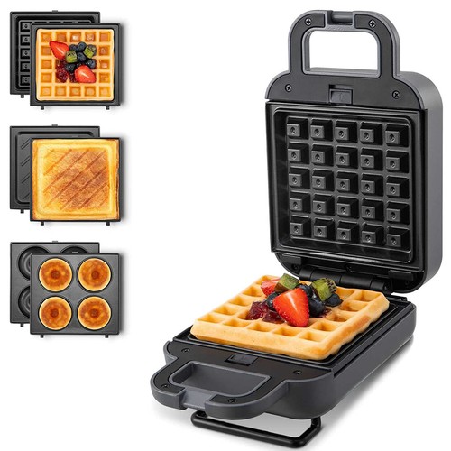 Sandwichmaker 3 in 1 Waffeleisen Donut Maker Kontaktgrill