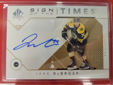 2018-19 UD SP Authentic Sign of the Times Auto #SOTT-JD Jake DeBrusk