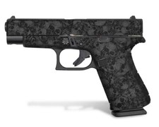 Glock 48 Decal Grip - Skull Collector Black