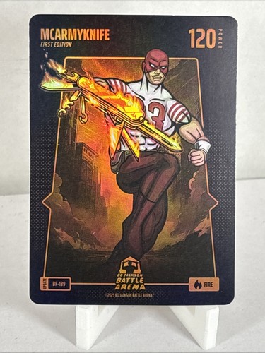 Bo Jackson Battle Arena Update Mcarmyknife Fire Foil BF-139 Christian McCaffrey