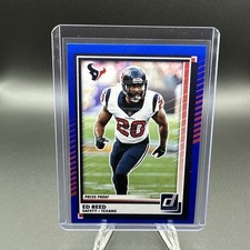 2025 Panini Donruss - Ed Reed #176 Press Proof Blue HOUSTON TEXANS