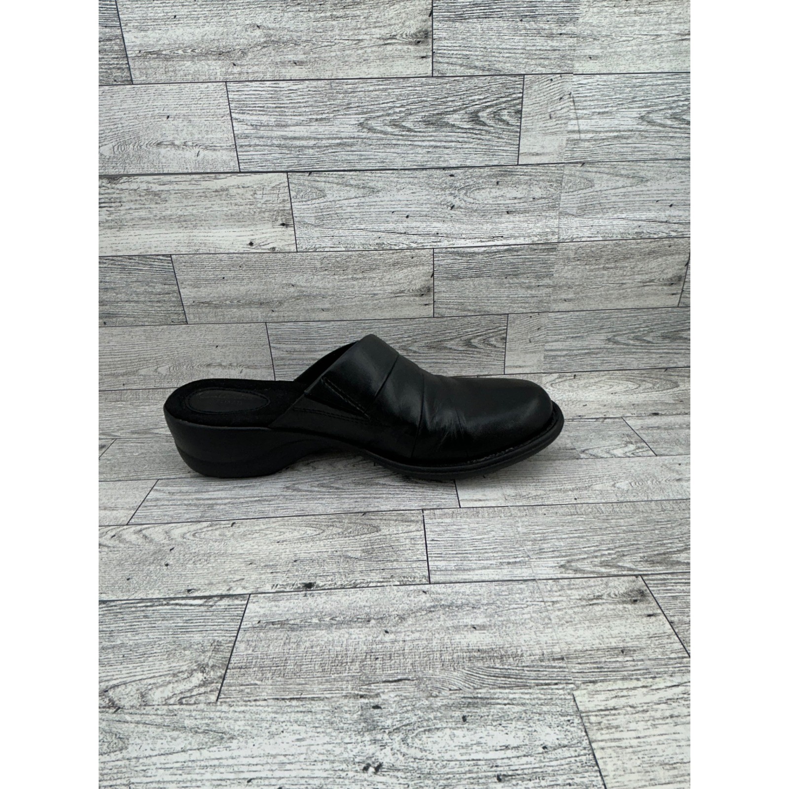 Clarks Artisan Black Leather Mule Clogs Slip On C… - image 11