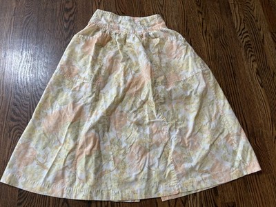 Bagatelle Vintage Floral Midi Skirt with Pockets A-line Size Small Boho Cottage