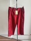 NWT Fabindia SILK BLEND Lined PALAZZO Dress PANT WIDE LEG Crop Burgundy L — photo 7