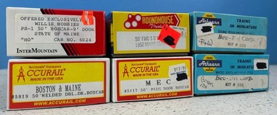 New England RR's freight car lot BAR, B&M, GMRC, MEC, P&W model kits C-7