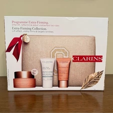 Clarins 1.7 oz Extra Firming Gift Set with Cryo Mask + Night Cream + Gold Bag