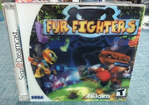 Fur Fighters (Sega Dreamcast, 2000) Complete w/ Manual + Reg Card Lenticular