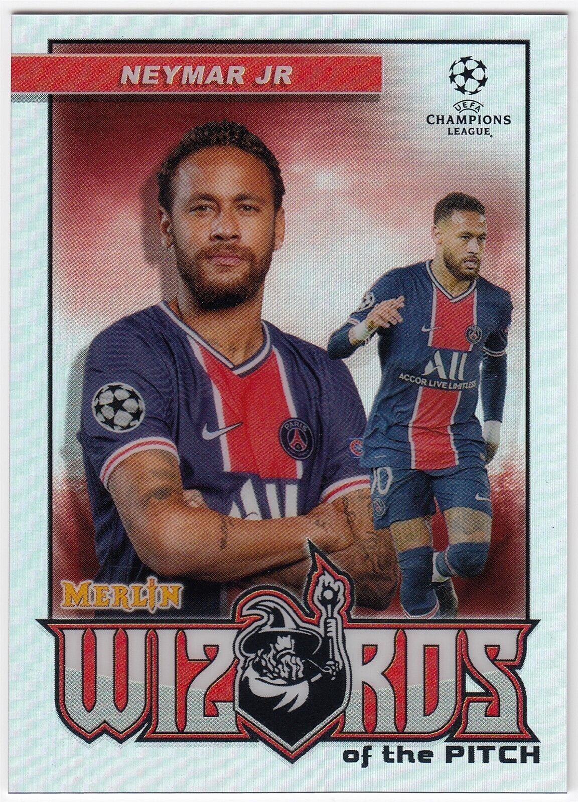 2020-21 Topps Merlin Chrome UEFA CL Wizards Of The Pitch NEYMAR JR. #W-N PSG
