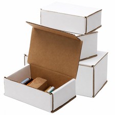 The Boxery Corrugated Mailers White Tuck Shipping Boxes 8x6x3