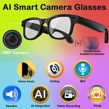 AI Smart Glasses Camera Bluetooth Call Voice Assistant Music Translate Men Women