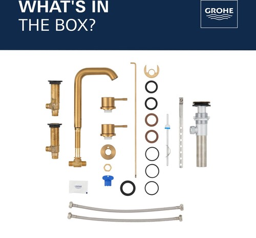 Grohe 20 297 A Essence 1.2 GPM Widespread Bathroom Faucet - Brushed Cool Sunrise - Picture 6 of 10