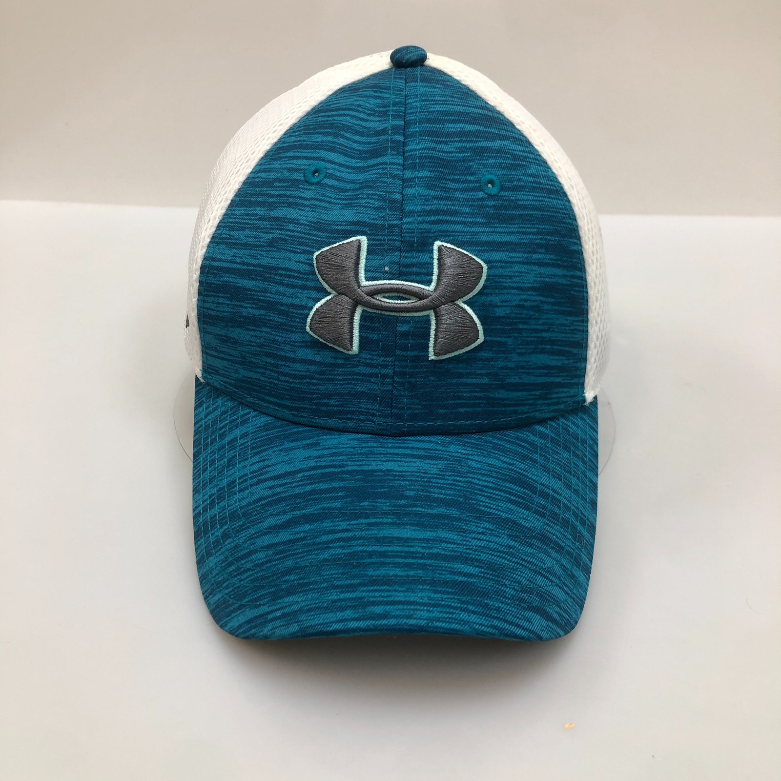 Under Armour Hat Cap Fitted Mens Medium Large Blue White Mes