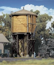 Walthers Cornerstone HO Wood Water Tank Built-ups Assembled Yellow Ochr 933-2813
