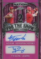 Adam Serwinowski/Tyson Lewis 2025 Leaf Baseball Nation Dual Auto Pink #6/6 #2S-5