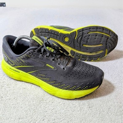 Brooks Glycerin 20 Running Shoes Mens 12 Grey Neon Yellow 1103821D012
