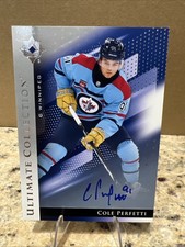 2024-25 UD Ultimate Collection - Cole Perfetti AUTO! #47 Winnipeg Jets ON CARD