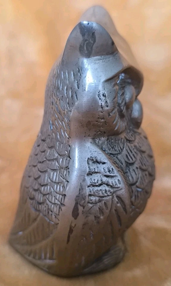 Ancienne Chouette Hibou Laiton Collection Rétro Vintage - Photo 3/4