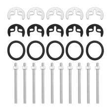 5 Sets Double Hole Faucet Fixing Bracket, Nut and Washer with M6x79mm Bolt