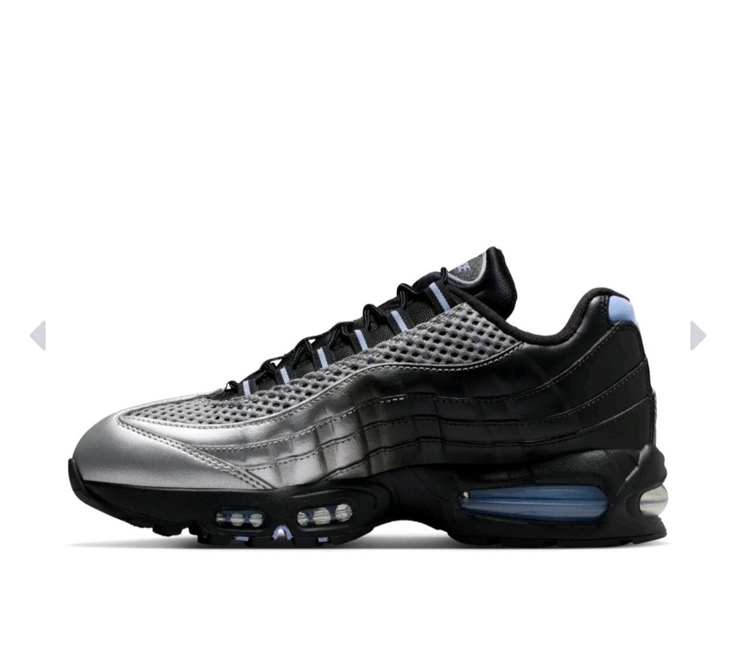 PALACE NIKE AIR MAX 95 BLACK / SILVER / BLUE - UK9.5/US10.5- ORDER CONFIRMED ✅ image 3