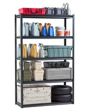  New Storage Shelves, 3000 lbs, 5 Tier Garage Storage Shelving, 18" D x 48" W x