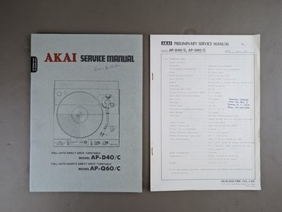 Akai Model AP-D40/C, Model AP-Q60/C D-4329