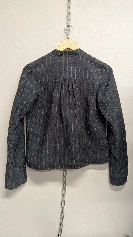 Toast Blue 100% Linen Jacket size 8 Japanese style - Image 2 of 4