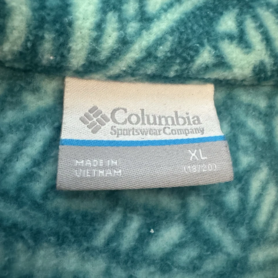Chaqueta Columbia Fleece Cremallera Completa Niñas XL (18 20) Verde Verde Mandala Ropa Deportiva Foto 3 de 4