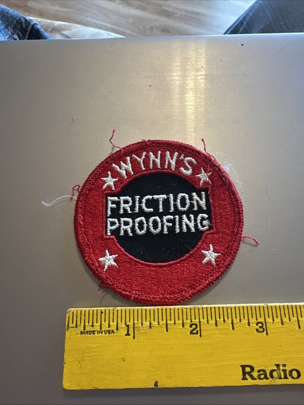 Hot Rod Patch Badge Wynns Friction Proofing 3” Drag Race Racing Speed Shop back