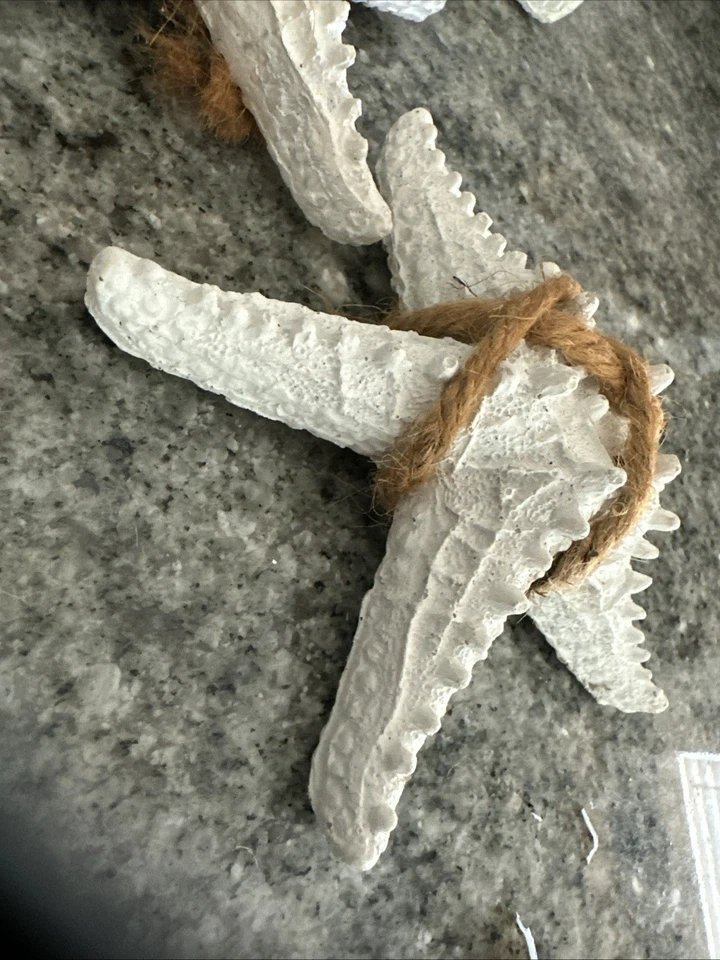 Juego de 11 estrellas de mar de resina blanca decoración para colgar en la pared decoración estilo playa Foto 4 de 4