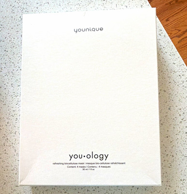 Younique you·ology Hydrating Biocellulose Face Mask Sheets 4 x 1 fl oz