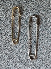 Vintage Kilt Pins Large - Oversized Safety Pins Heavy Duty Lot of 2