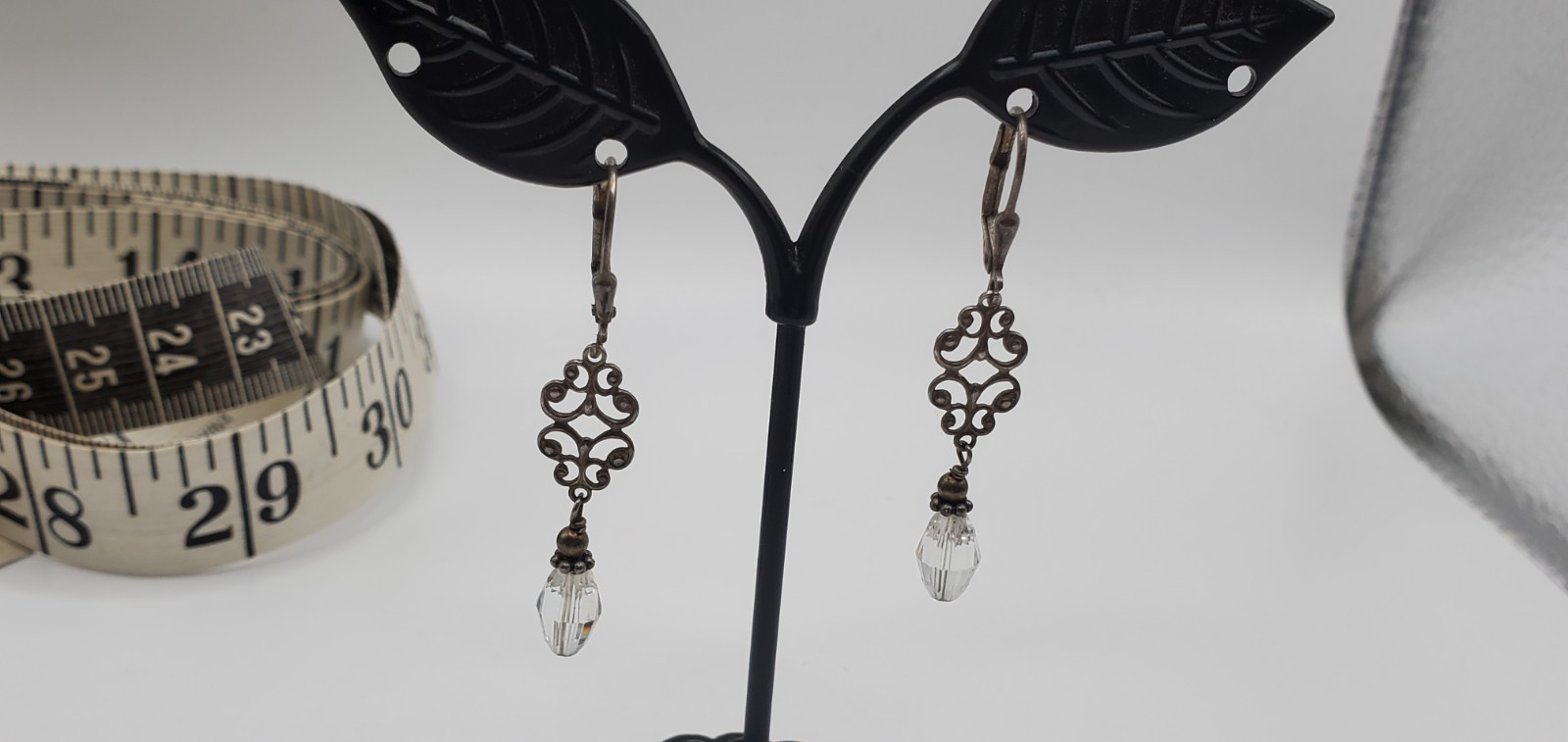 Dangling Interacted Sterling silver & crystal pie… - image 6