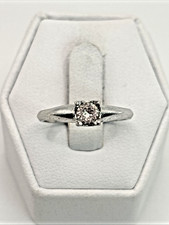 STUNNING .925 Vintage Sterling Silver Estate Ring Size 7 with Colorless stone