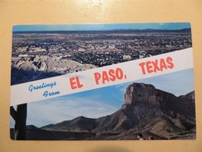 Greetings from El Paso Texas vintage postcard El Capitan 1970