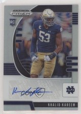 2020 Panini Prizm Draft Picks Rookies Silver Khalid Kareem #183 Auto 4f5